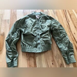 NWOT SO Green Bomber Jacket Girl’s L (10/12)